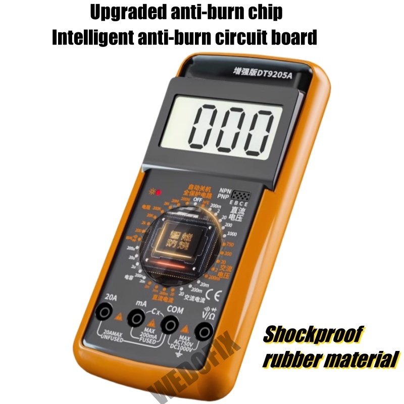 High Precision DT9205A Digital Multimeter with Full Intelligent Anti-Burn Function for Professional Electronics Phone Repair