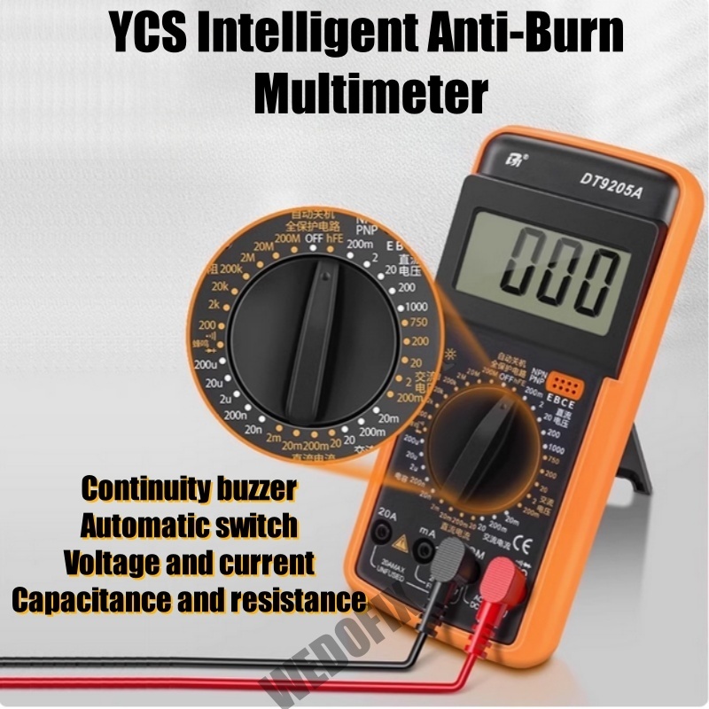 High Precision DT9205A Digital Multimeter with Full Intelligent Anti-Burn Function for Professional Electronics Phone Repair