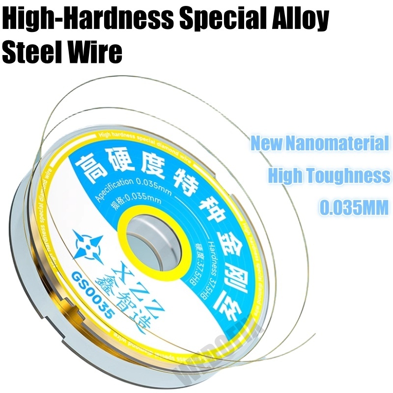 XZZ 0.035mm 100m Diamond Cutting Wire Nano High-Hardness Screen Cutting Wire for Mobile Phone LCD Screen Separation