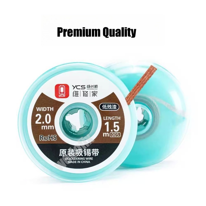 YCS CP2015 Desoldering Wire Low Residue Solder Wick Fast Thermal Conductivity for Electronics Phone Repair Soldering work