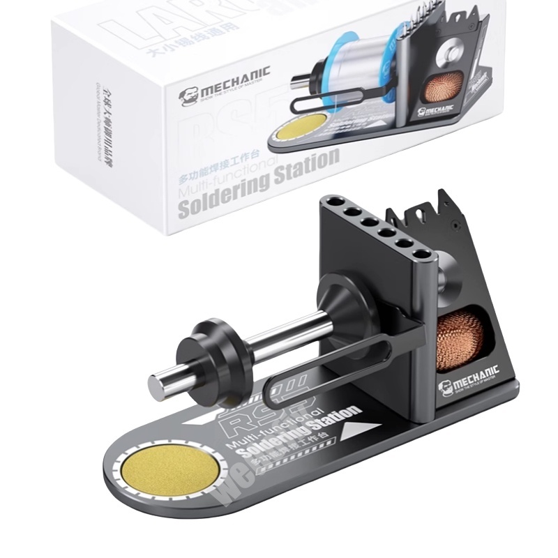 Mechanic Multifuncational Solder Iron Tip Organizer Solder Wire Holder with Soldering Tip Clean Sponge