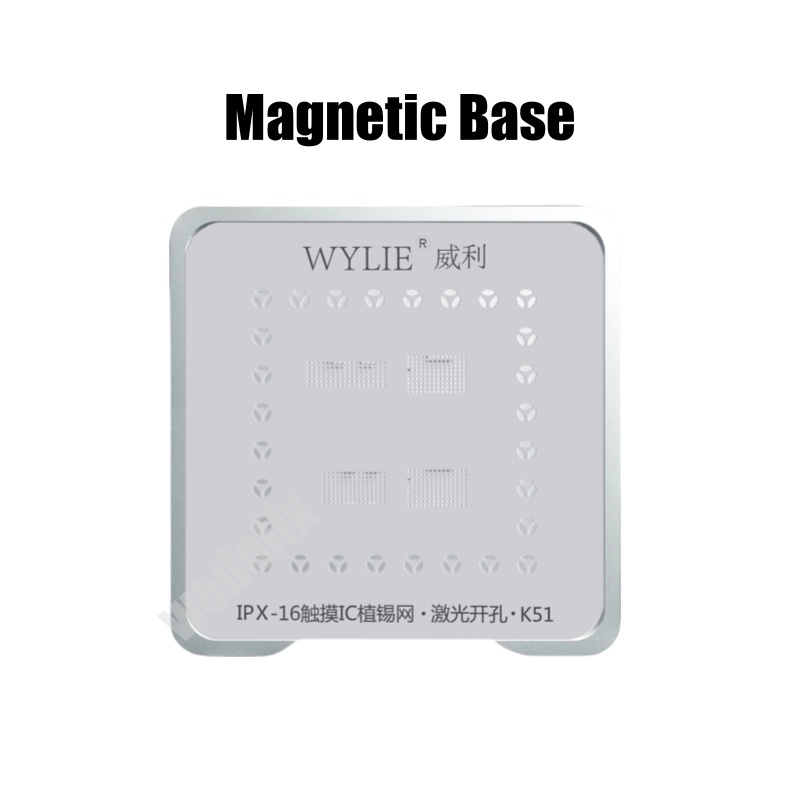 WYLIE Screen Touch IC Stencil Set with Magnetic Base Solder Mask for iPhone X - 16 Screen IC Replace