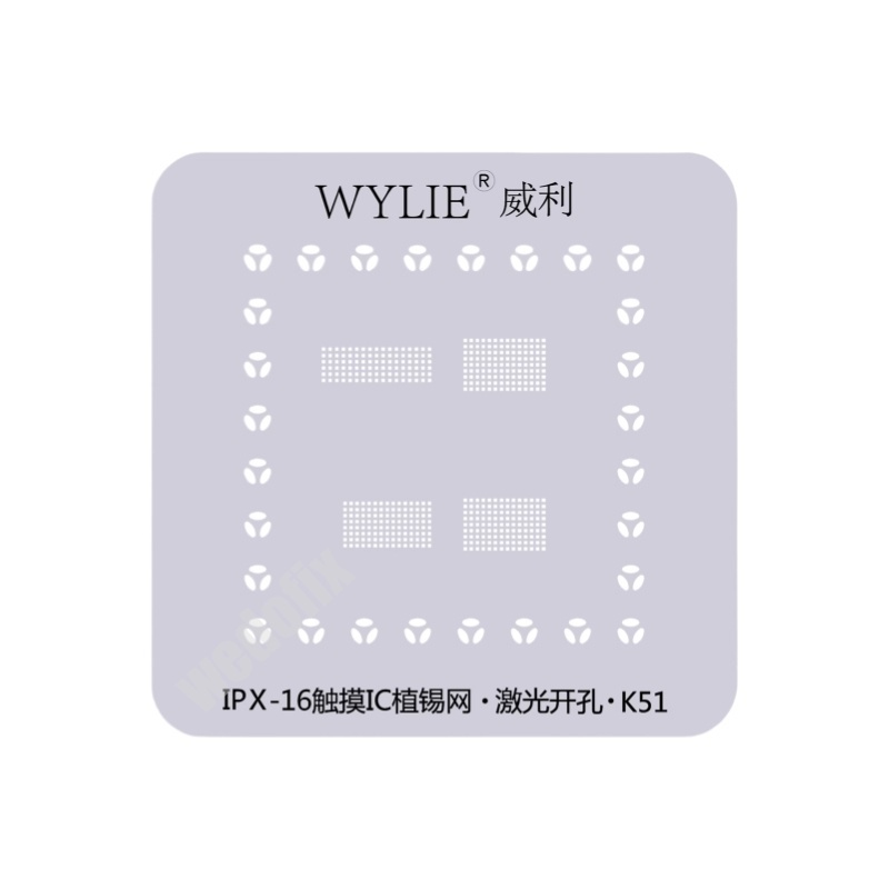 WYLIE Screen Touch IC Stencil Set with Magnetic Base Solder Mask for iPhone X - 16 Screen IC Replace