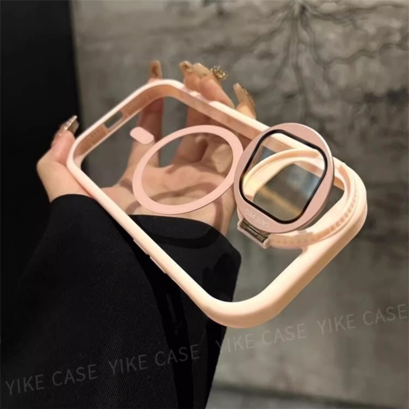 Creative Bracket Phone Protect Case with Magnetic Magsafe Camera Protect Shell for iPhone 16 15 14 13 12 11