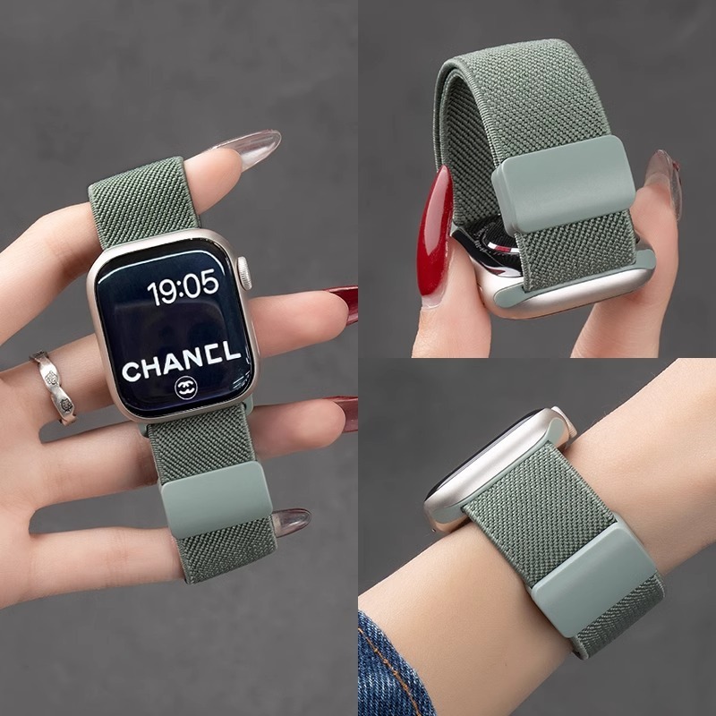 Nylon Braided Watch Strap Loop Wristbands for iWatch S10 42 49 46 45 41 40