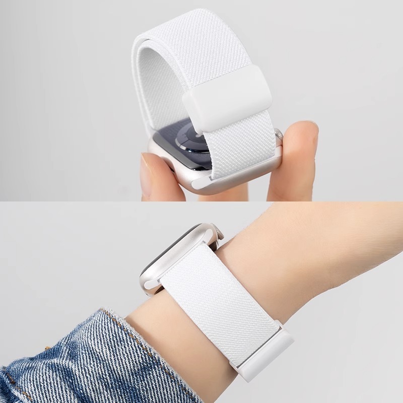 Nylon Braided Watch Strap Loop Wristbands for iWatch S10 42 49 46 45 41 40