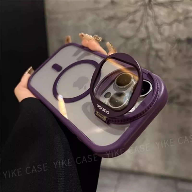Creative Bracket Phone Protect Case with Magnetic Magsafe Camera Protect Shell for iPhone 16 15 14 13 12 11