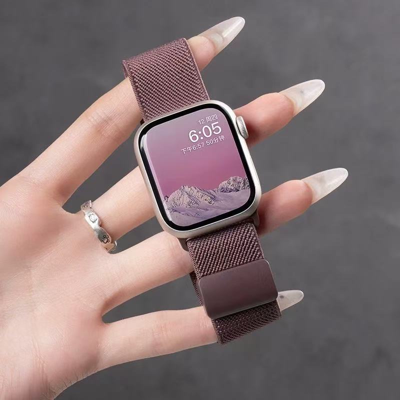 Nylon Braided Watch Strap Loop Wristbands for iWatch S10 42 49 46 45 41 40