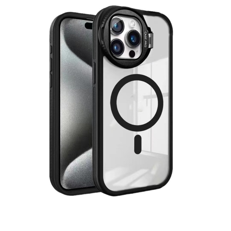Creative Bracket Phone Protect Case with Magnetic Magsafe Camera Protect Shell for iPhone 16 15 14 13 12 11