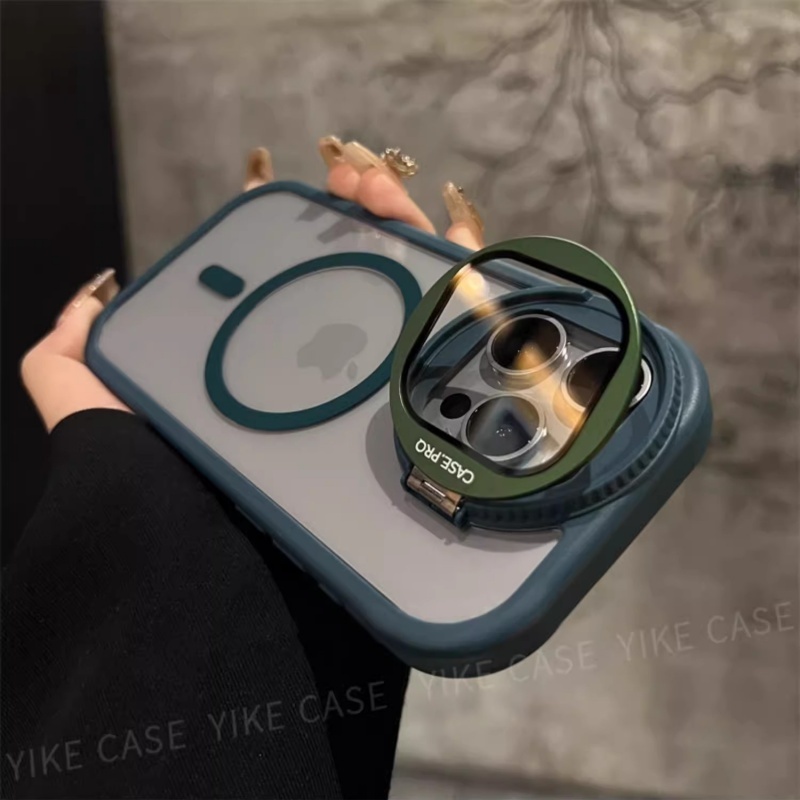 Creative Bracket Phone Protect Case with Magnetic Magsafe Camera Protect Shell for iPhone 16 15 14 13 12 11