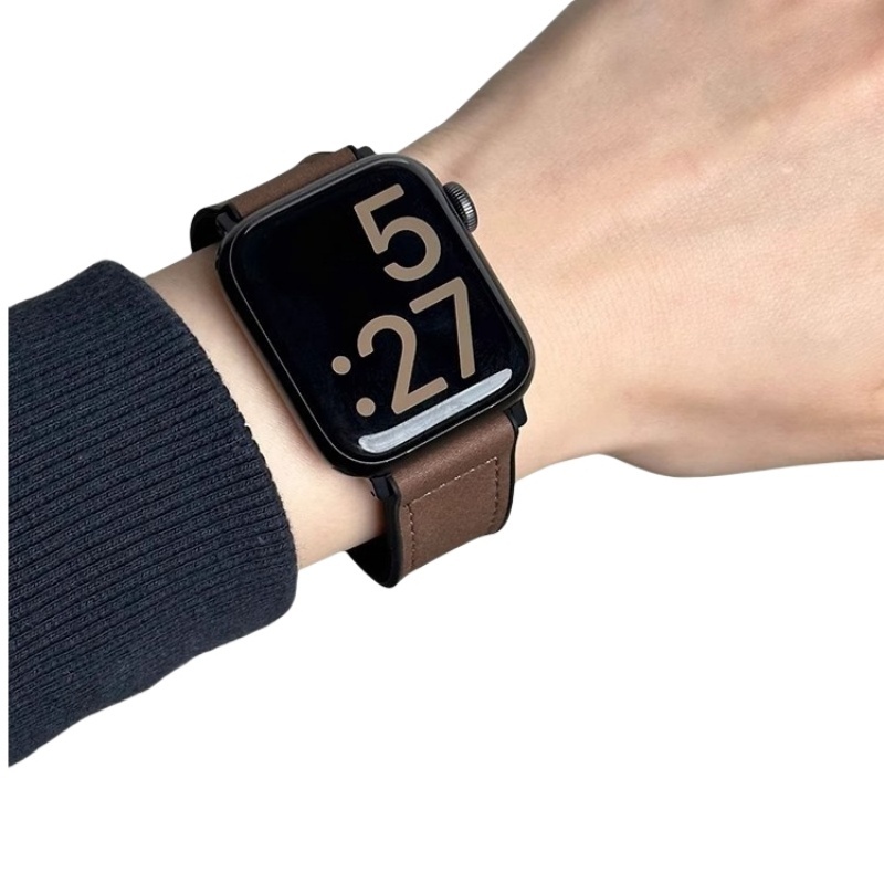 For Apple Watch Wristband Leather Magnetic Buckle Watch Strap 38 41 42 44 45 46 49
