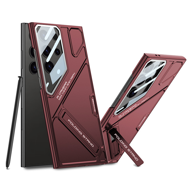 Ultra-thin Phone Protective Case Anti-fall Protective Cover with Bracket Camera Lens Protector for Samsung S23ultra S24ultra S25ultra
