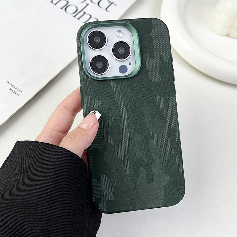 Magsafe Phone Case Luxury Camouflage Case Antifall Protective Shell for iPhone 16 15 14 13 12