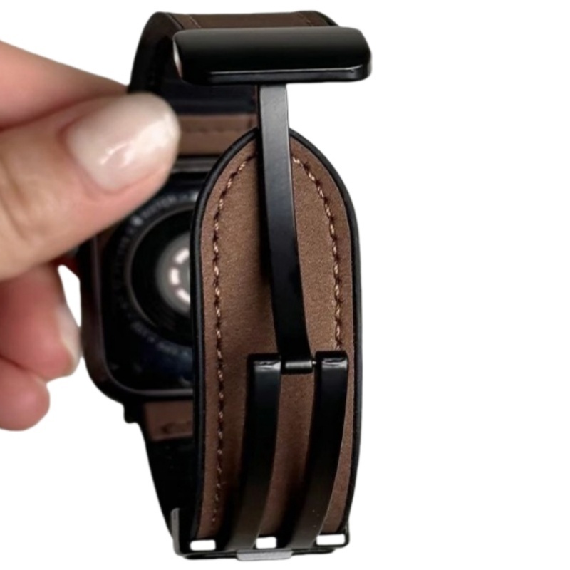 For Apple Watch Wristband Leather Magnetic Buckle Watch Strap 38 41 42 44 45 46 49