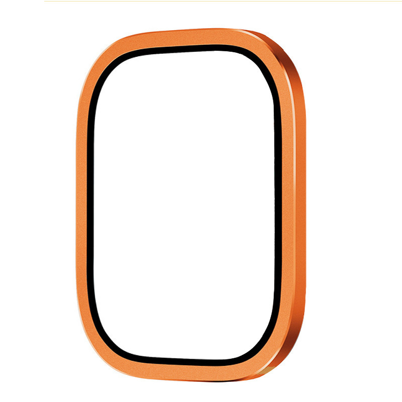 Aluminum Frame Metal Watch Case Temper Glass Film for iWatch Ultra 49mm