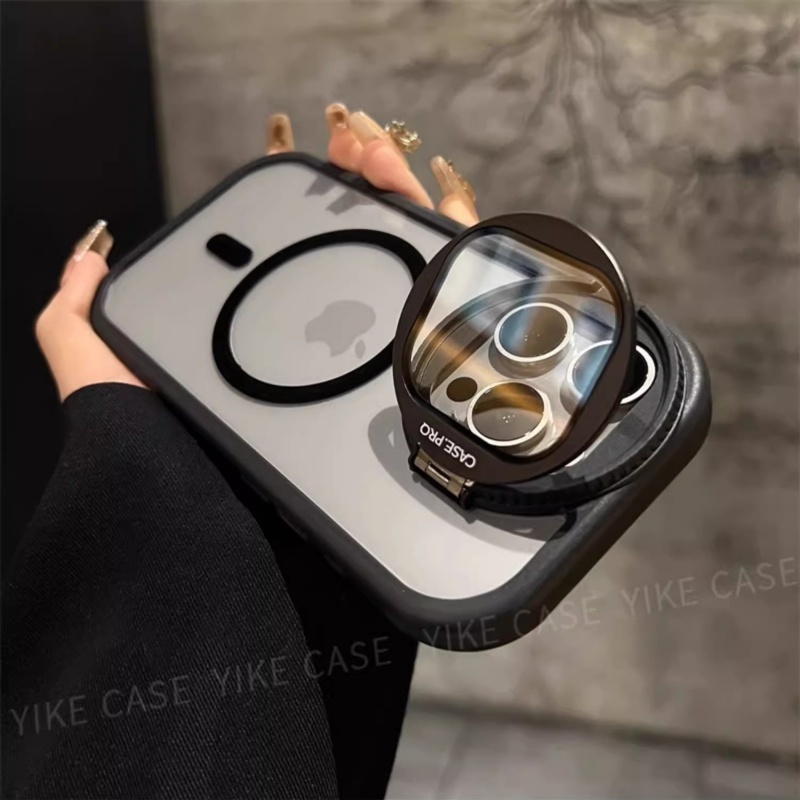 Creative Bracket Phone Protect Case with Magnetic Magsafe Camera Protect Shell for iPhone 16 15 14 13 12 11