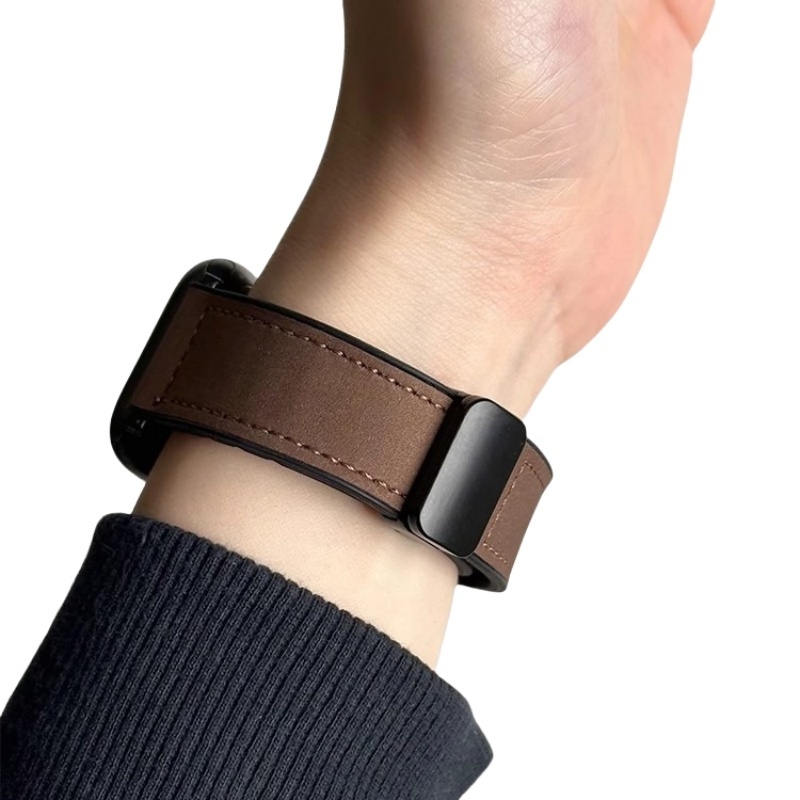 For Apple Watch Wristband Leather Magnetic Buckle Watch Strap 38 41 42 44 45 46 49