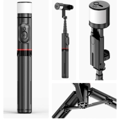 Mobile Phone Bluetooth Selfie Stick with Built-in Tripod Live Broadcase Bracket