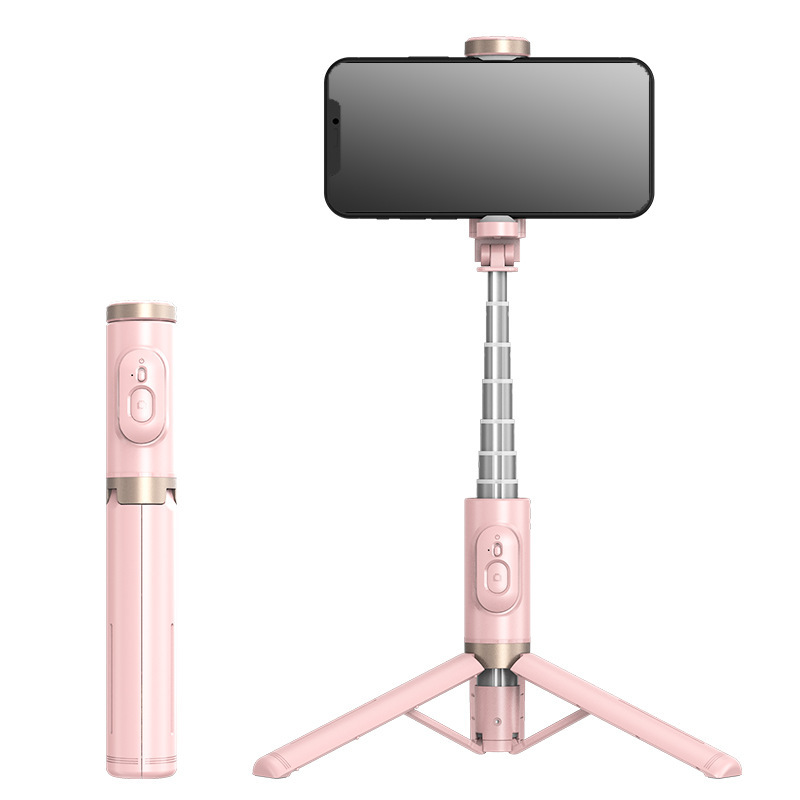 Mobile Phone Bluetooth Selfie Stick with Built-in Tripod Live Broadcase Bracket
