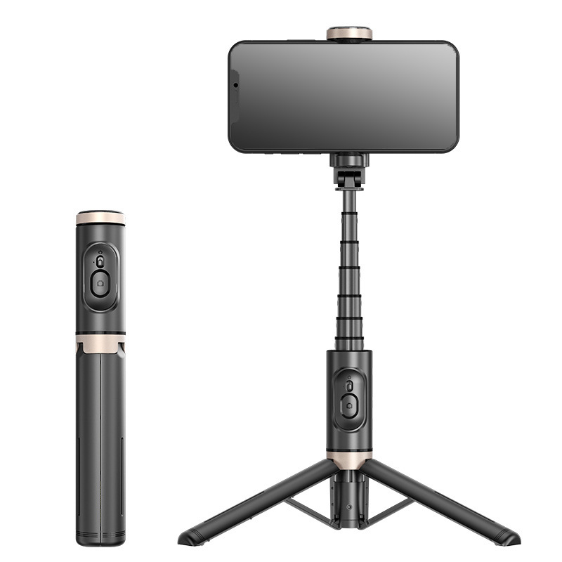 Mobile Phone Bluetooth Selfie Stick with Built-in Tripod Live Broadcase Bracket