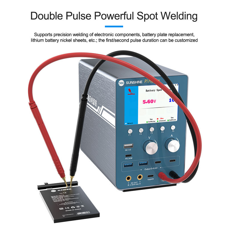 Sunshine P1 Pro Max Intelligent DC Power Supply Battery Spot Welding PD/QC Fast Charging Shortkiller