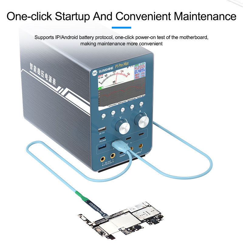 Sunshine P1 Pro Max Intelligent DC Power Supply Battery Spot Welding PD/QC Fast Charging Shortkiller