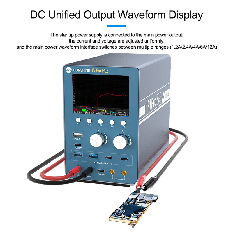 Sunshine P1 Pro Max Intelligent DC Power Supply Battery Spot Welding PD/QC Fast Charging Shortkiller