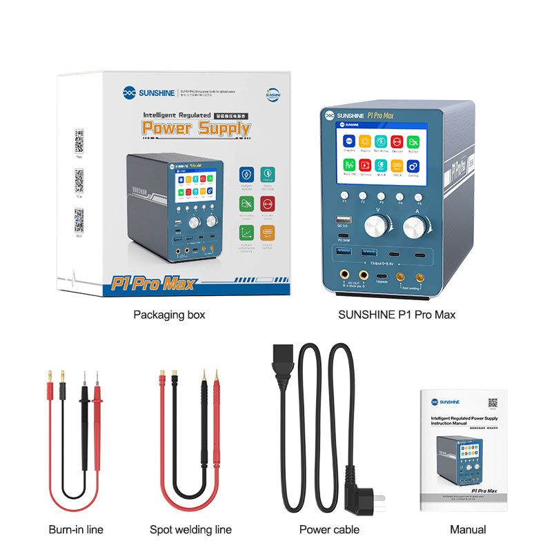 Sunshine P1 Pro Max Intelligent DC Power Supply Battery Spot Welding PD/QC Fast Charging Shortkiller