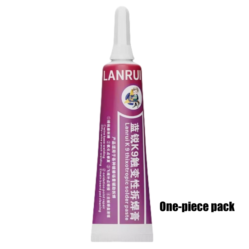 Lanrui K9 Thixotropic Desoldering Paste Low-Smoke Solder for Flex Cable Sockets Mid-Layer Oxygen Repair and PCB Rework