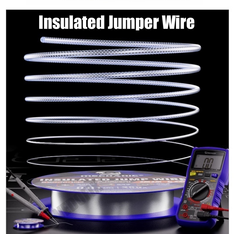 Mechanic 0.005mm PCB Repair Insulated Jumper Wire Non-Enameled Silver Solder Wire for Phone Logic Board Fingerprint Repair