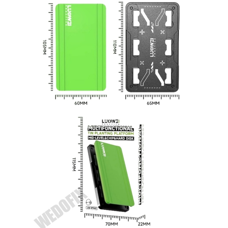 LuoWei PT02 Universal CPU Reballing Silicone Pad with Magnetic Position Mold for iPhone Android NAND WiFi Chip Reball