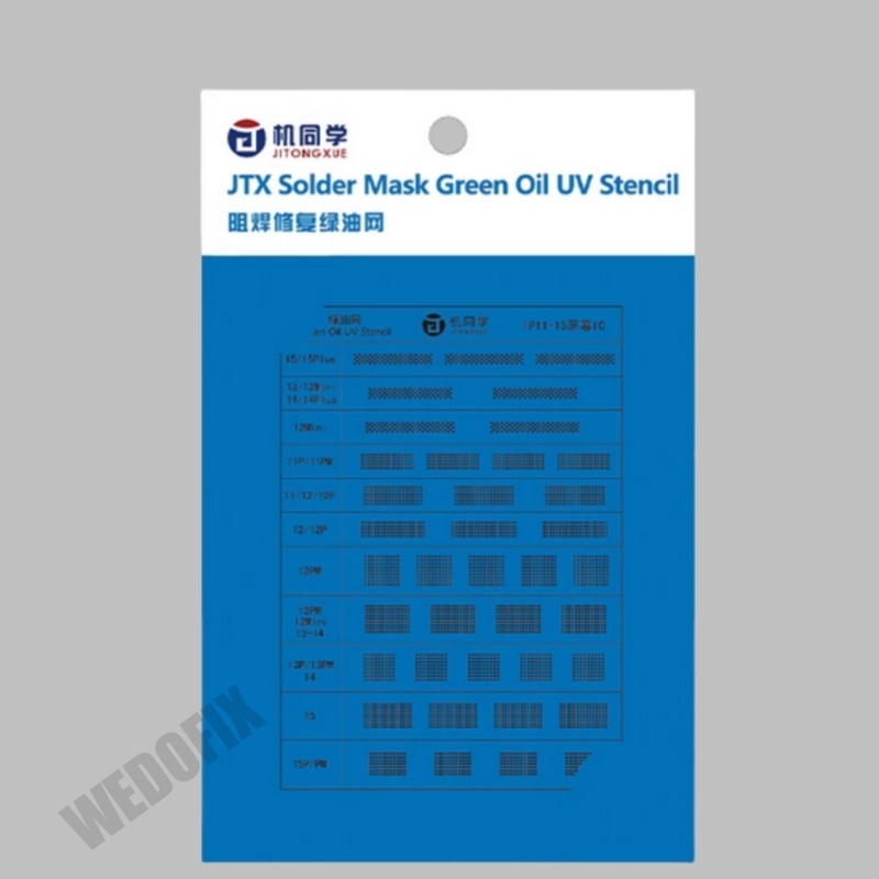 JTX Display IC Solder Mask UV Lamp Green Oil Stencil for iPhone 11 12 13 14 15