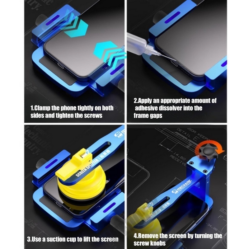Mechanic Professional Screen Removal Tool without Heating Back Rear Glass Holder for iPhone Samsung Screen and Glass Repair