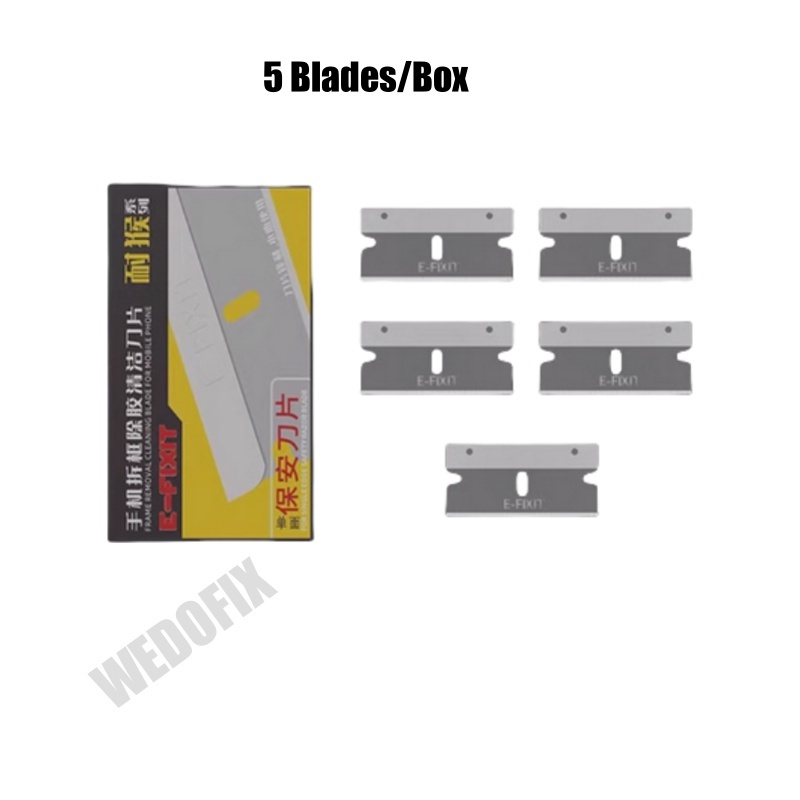 E-Fixit Single Edge Blades 50pcs/Lot LCD Frame Removal Cleaing Blade Adhesive Remove and Cleaning for LCD Screen Refurbish