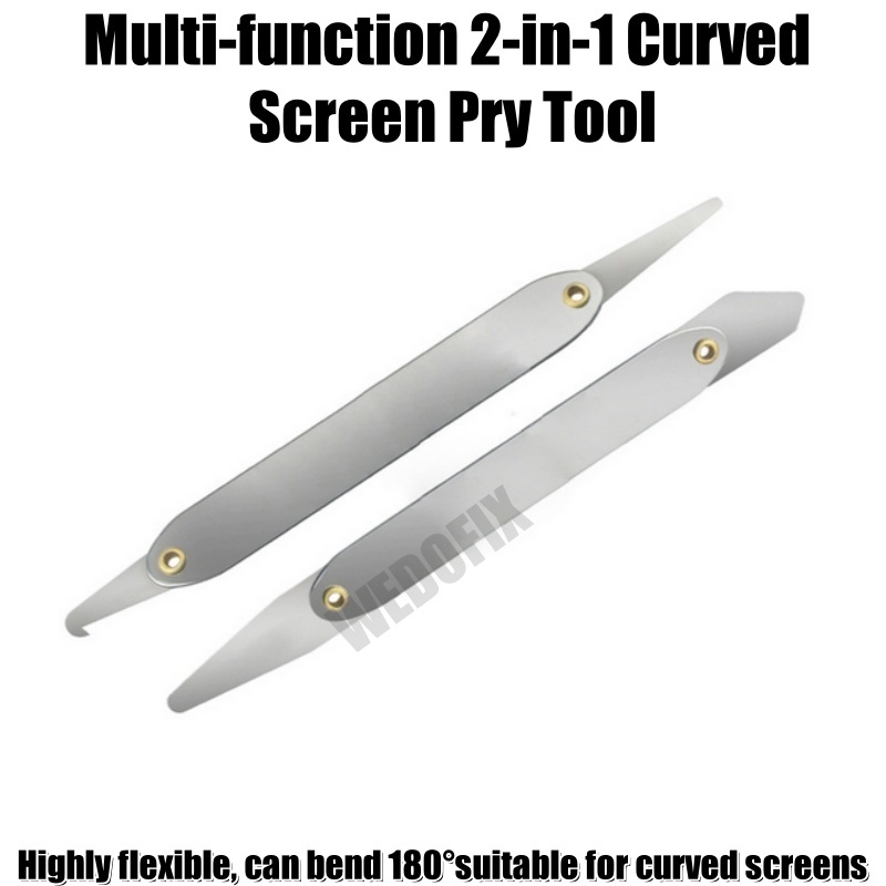 0.05mm Ultra Thin Curved Screen Pry Tool with Hook Phone Bracket Removal Kit for iPhone Samsung Edge Screen Frame Disassembly