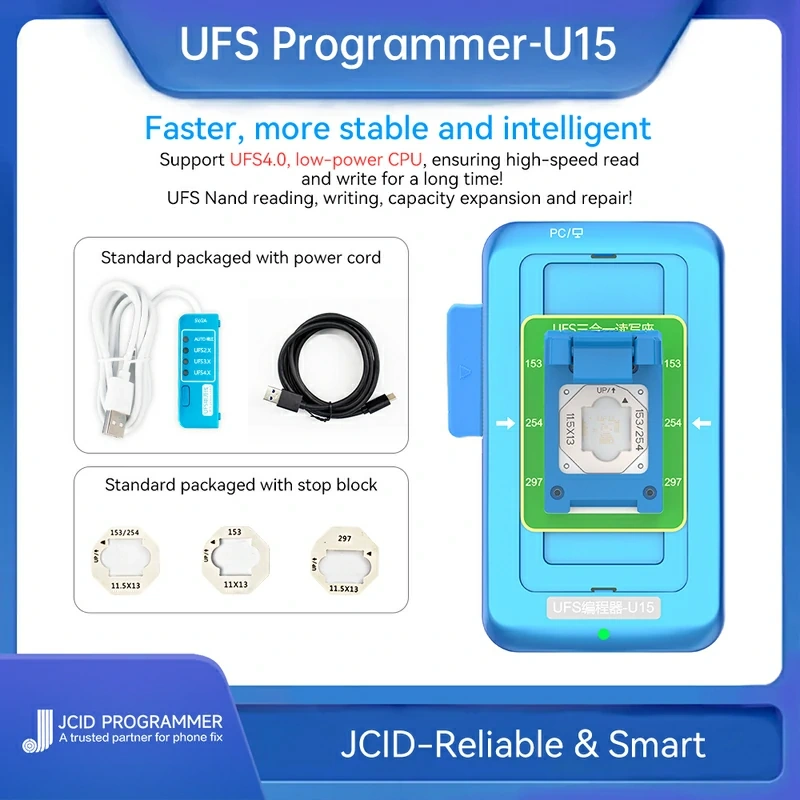 JC U15 UFS Programmer For Android BGA 153/254/297 Nand Reading And Writing