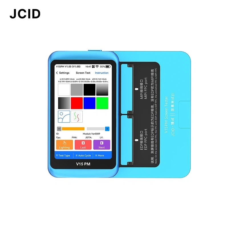 JC V15PM Screen Tester for iPhone 16 15 14 13 12 11 X MIPI&EDP Compatible