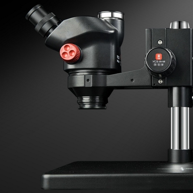 YCS-7050X HD Trinocular Microscope with 10*23 Eyepieces 144 LED Microscope Light Continuously Change Magnification