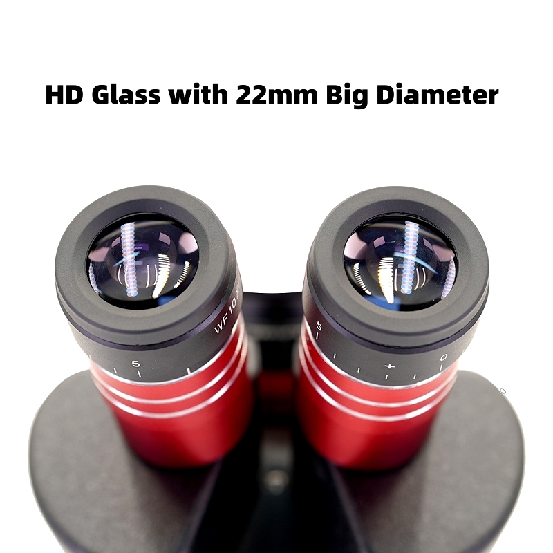 YCS6558X HD Trinocular Microscope with 10*23 Eyepieces 144 LED Microscope 360° Rotation Arm Holder