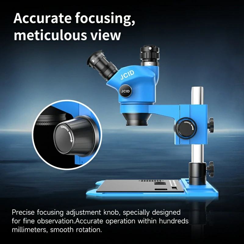 JCID M3750 Stereo Microscope HD Circuit Board 7-50 Times Continuous Zoom for Mobile Phone Electronics Repair