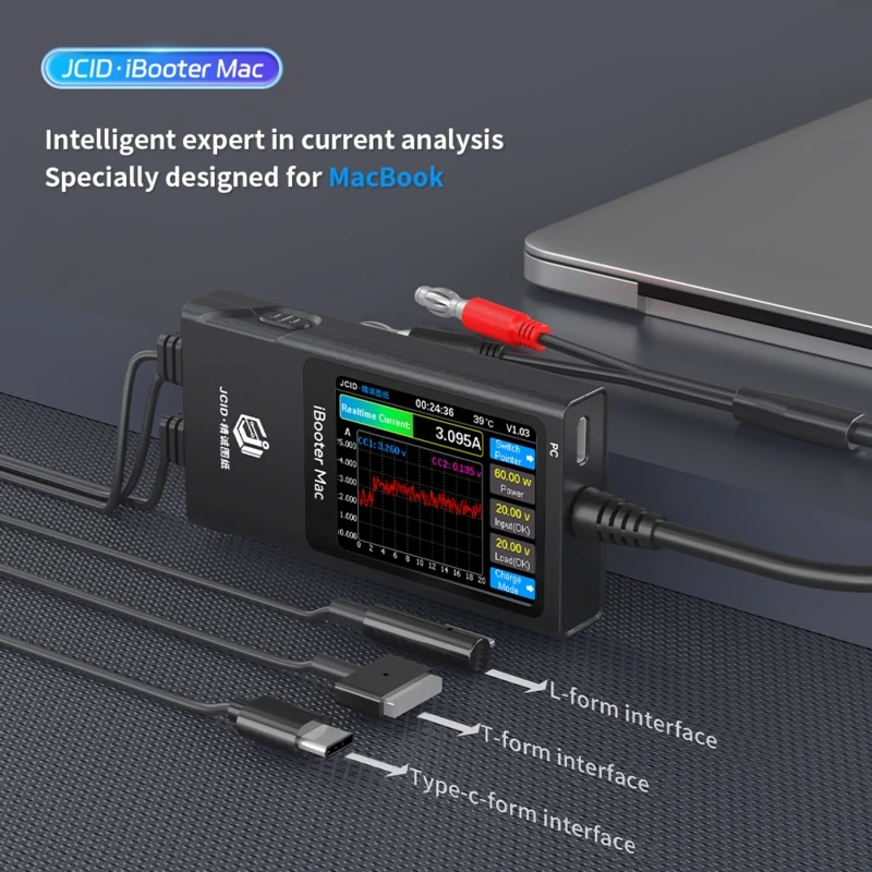 JCID iBooter Mac Current Analyzer for Macbook Charging Repair Support from 2008 - 2025 All Models