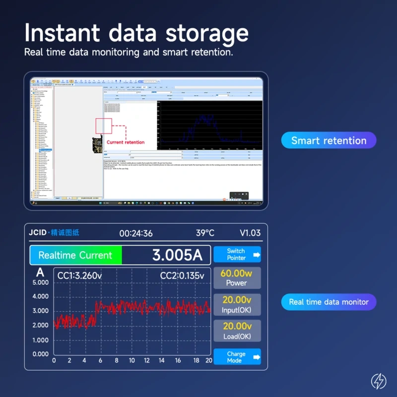 JCID iBooter Mac Current Analyzer for Macbook Charging Repair Support from 2008 - 2025 All Models