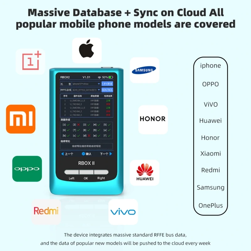 JCID RBOXII Bus Analyzer for Apple Qualcomm RFFE BUS Data Test