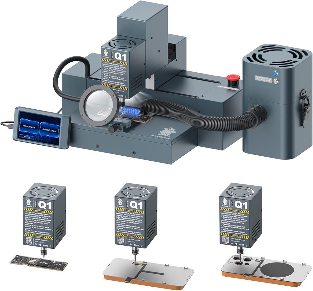 Xwitzeal Q1 Automatic IC Chip Grinding Machine 26000 PRM NAND WiFi CPU Polish Tools for iPhone Logic Board Repair