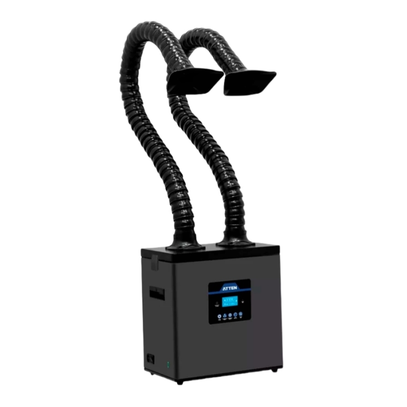 ATTEN ST1202 Digital Display Fume Extractor Smoker Purify Machine - Dual Station