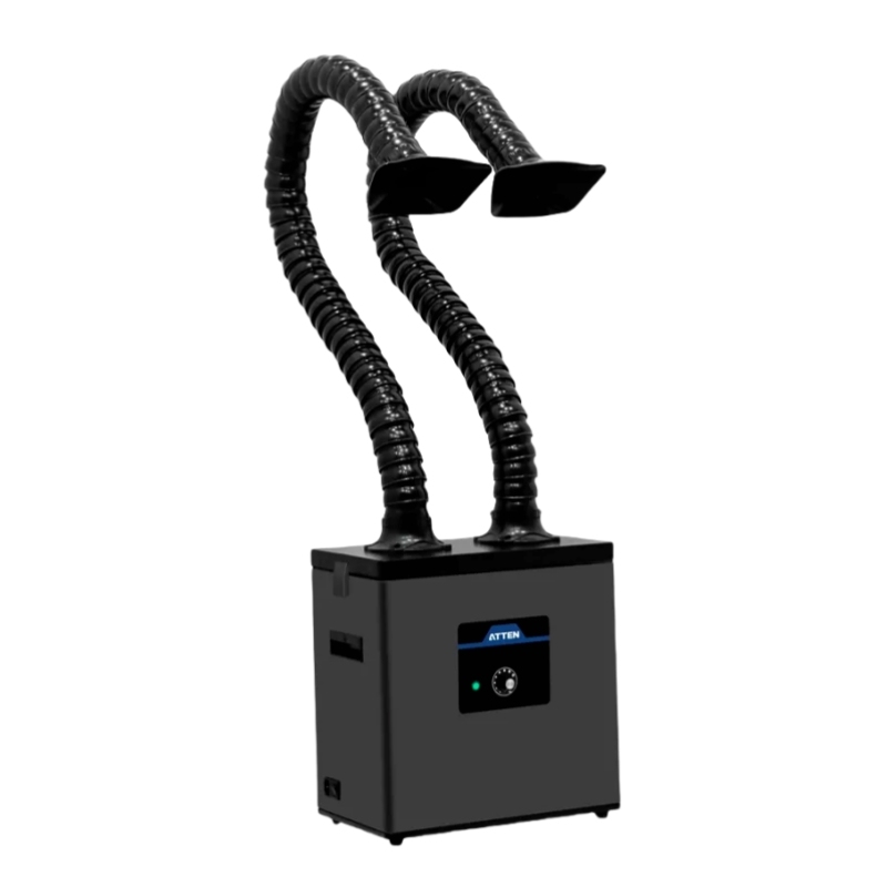 ATTEN ST1202 Digital Display Fume Extractor Smoker Purify Machine - Dual Station