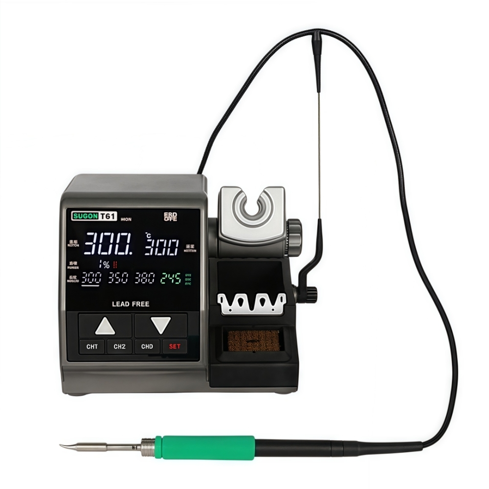 SUGON T61 Precision Soldering Station – 400W High-Power Soldering Iron for Electronics & Automotive Repair, Fast Melting & Efficient Heating