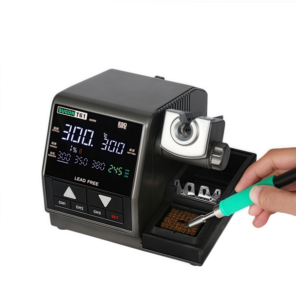 SUGON T61 Precision Soldering Station – 400W High-Power Soldering Iron for Electronics & Automotive Repair, Fast Melting & Efficient Heating
