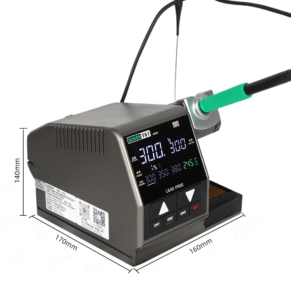 SUGON T61 Precision Soldering Station – 400W High-Power Soldering Iron for Electronics & Automotive Repair Fast Melting & Efficient Heating