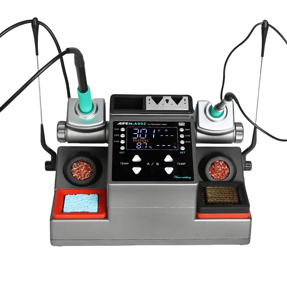 AIFEN A902 Dual-Handle 120w Solder Iron Station with 115/210/245 Solder Handle